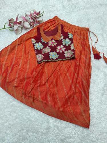 Designer Braso Silk Kids Lehnga