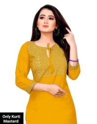 Designer Embroidery work Rayon kurti