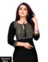 Designer Embroidery work Rayon kurti thumb 3