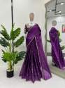 Designer Fabric with Thred & Sequence work  Jimmy choo saree thumb 1