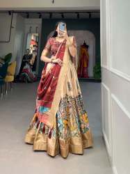 The Elegance And Tradition Beauty With Charm Of Kalamkari Prints Lehenga Choli