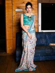 Designer Full Sequins Work Georgette Saree