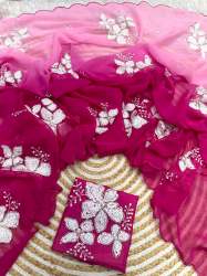 Designer Georgette Thred & Sequnce work saree