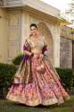 Designer Jacquard Paithani Silk White Lehenga Choli thumb 6