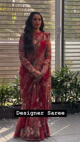 Digital Print Beautiful Designer Saree On Havy Georgette Febric