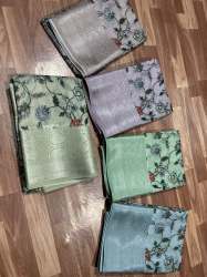 Digital Printed Soft Rajasthani cotton Silk Sarees