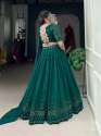 Elegance and Beautiful Lehenga With Sequence And Thread Embroidery Work thumb 1
