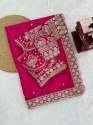 Elegance Pink Designer Silk Saree With Sequnce Work thumb 3