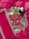 Elegance Pink Designer Silk Saree With Sequnce Work thumb 4