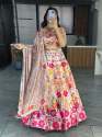 Elegant Art Silk Lehenga With Gota Patti Work  thumb 11