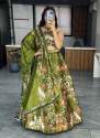 Elegant Art Silk Lehenga With Gota Patti Work  thumb 2