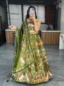 Elegant Art Silk Lehenga With Gota Patti Work  thumb 4