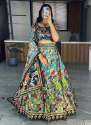 Elegant Art Silk Lehenga With Gota Patti Work  thumb 5