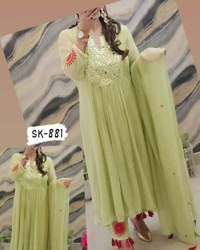  Elegant Traditional Charm Kurti Pant Dupatta Set