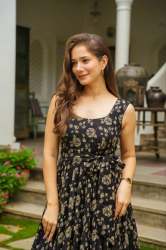 Elevate Style Twirls Flowiness Midnight Petal Maxi