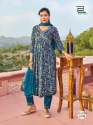  Embroidered Alia Cut Kurti with Pant  Dupatta set thumb 3
