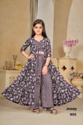  Ethnic Wear Kids Collection Heavy Maslin Silk With Digital Printed Work