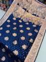 Exclusive And Beautiful Banarasi Silk Saree With Pure Banarasi Jari Wewing Work thumb 4