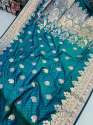 Exclusive And Beautiful Banarasi Silk Saree With Pure Banarasi Jari Wewing Work thumb 5