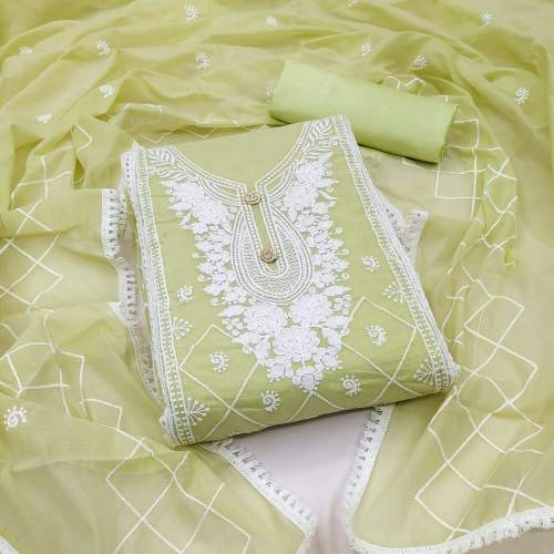 Exclusive chanderi work Dress Material