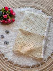 Exclusive slub organza silk With Sequins Embroidery Work