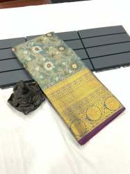 Exclusive Tissue Flower Zari design Kanjeevaram saree