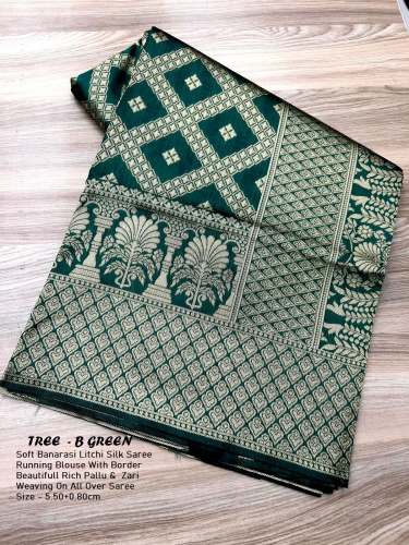 Exclusive Zari Weaving Work Soft Banarasi Silk Saree