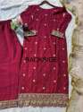 Fancy Faux Georgette With Sequence Embroidered Work Kurti Pant With Dupatta thumb 11