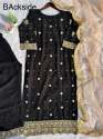 Fancy Faux Georgette With Sequence Embroidered Work Kurti Pant With Dupatta thumb 2