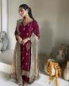 Fancy Faux Georgette With Sequence Embroidered Work Kurti Pant With Dupatta thumb 4
