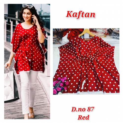 fancy rayon kaftaan with lace