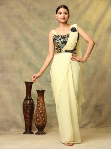 FANCY SEQUIN EMBROIDERY WORK READY TO WEAR SAREES
