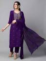 Fashionable Embroidered Heavy Rayon Kurti Pant Dupatta Sets 