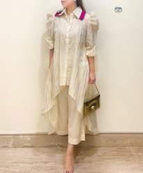 festive occasion golden work kurta Palazzo set