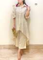 festive occasion golden work kurta Palazzo set thumb 5