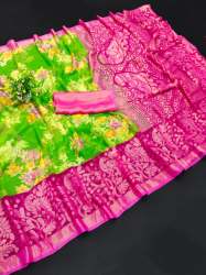 Floral Prints Brasso Chiffon Sarees