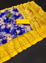 Floral Prints Brasso Chiffon Sarees thumb 1