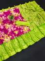 Floral Prints Brasso Chiffon Sarees thumb 3