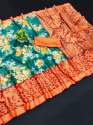 Floral Prints Brasso Chiffon Sarees thumb 4