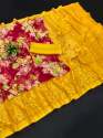 Floral Prints Brasso Chiffon Sarees thumb 5