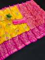 Floral Prints Brasso Chiffon Sarees thumb 6