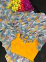 Flower print georgett fabric with digital print saree  thumb 6
