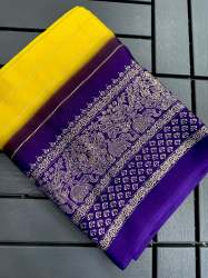 Foil Print Beautiful Shiffon Georgette Saree