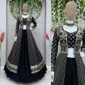  Foux Georgette Wedding Special Lehenga Choli Set With Shrug 