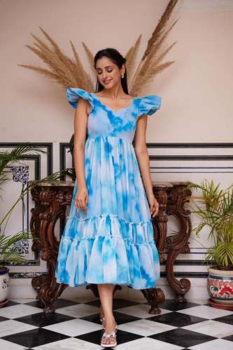 Fox Georgette Linning Maxi Dress
