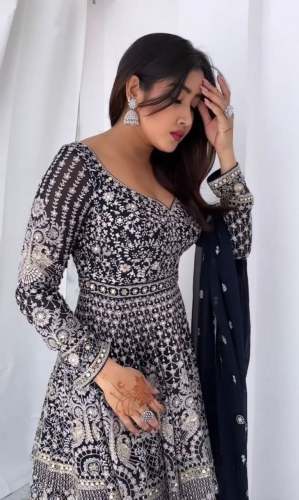 Fox Georgette Sequence And Mirror Lehenga