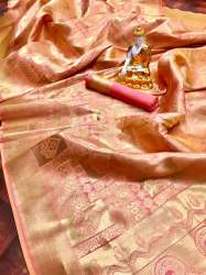 Gold Zari Wawing Banarasi Silk Saree