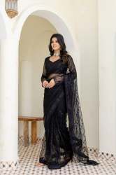 Grace Soft Mono Net Saree Embroidered With Sequins