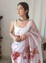 Graceful Drapes Floral Organza Saree thumb 1
