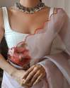 Graceful Drapes Floral Organza Saree thumb 2
